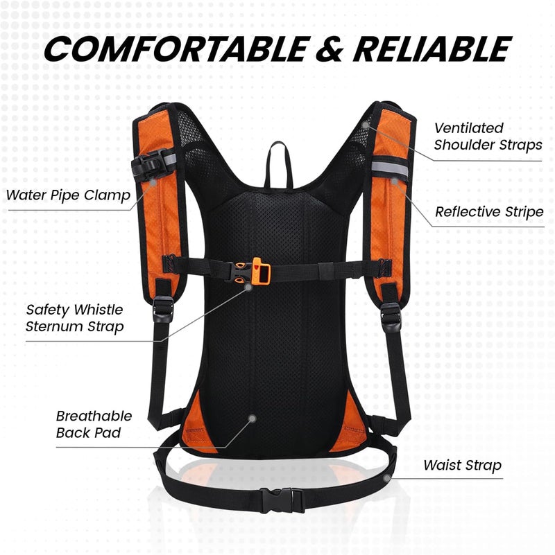 Nepest Hydration Pack Backpack for Women & Men, Lightweight Water Backpack with 2L Water Bladder for Hiking Cycling Running Biking - Image 5